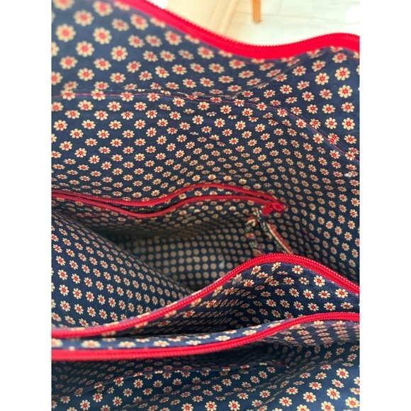 Vintage Vera Bradley Quilted Red Floral Tote Bag - Picture 6 of 6